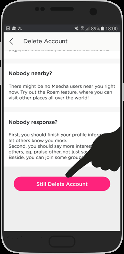 آموزش کامل حذف اکانت میچا Delete Account Meecha